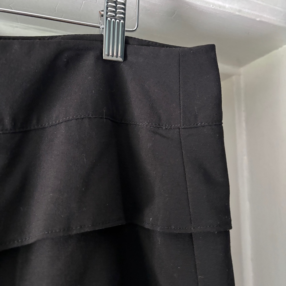 Sandro Sportswear Black Mini Skirt Ruffle Tiered Size 16 NWT - Picture 6 of 11
